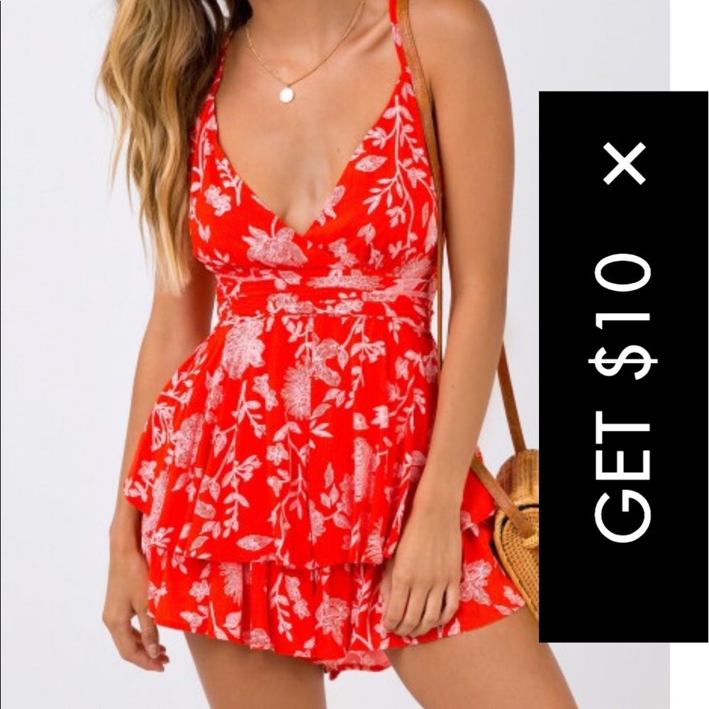 Princess Polly Red Romper